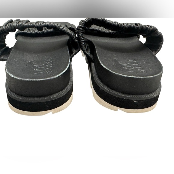 SOREL Roaming Two Strap Slide Slip On Flat Black Sandals Size 10.5 - Picture 5 of 9
